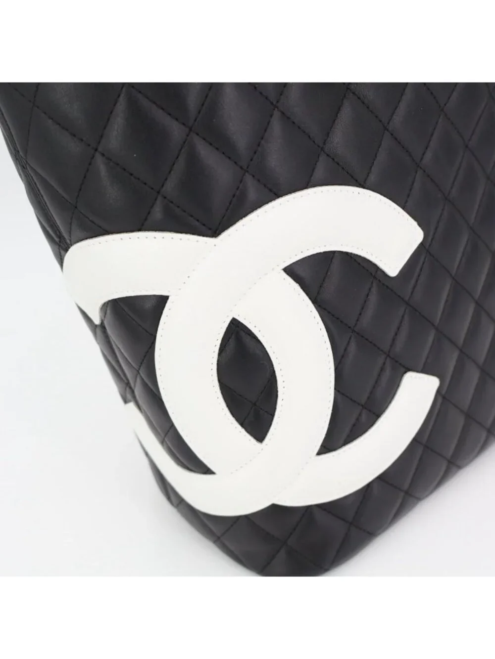 Chanel Cambon Line CC Logo Large Tote Shoulder Bag